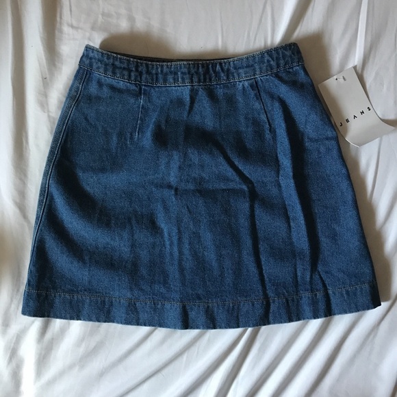 American apparel button up denim skirt - Picture 2 of 2
